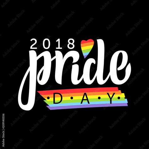 Gay Lettering Conceptual Poster With Lgbt Rainbow Hand Lettering Colorful Glitter Handwritten