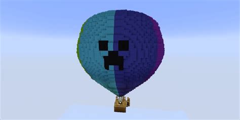 Minecraft Creeper Farm Built Inside Giant Hot Air Balloon