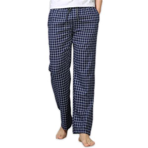 Summer 100 Cotton Sleep Bottoms Mens Pajama Simple Sleepwear Pants