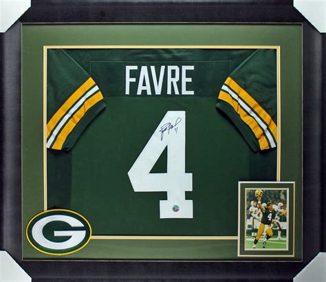 Lot Detail Brett Favre Signed Packers Jersey In Custom Framed Display
