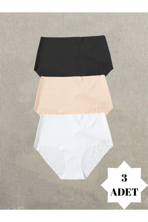 Adeniz Kadın Yüksek Bel lü Paket Dikişsiz Lazer Kesim Iz Yapmaz Bikini Slip Külot Fiyatı