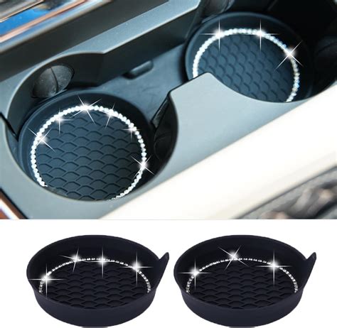 Bling Car Cup Coaster Universal Non Slip Cup Holders Bling Crystal