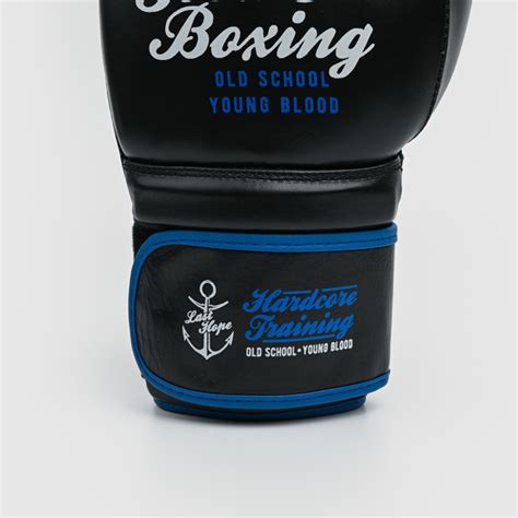 Боксерские перчатки Hardcore Training GOB Black Blue купить в Москве