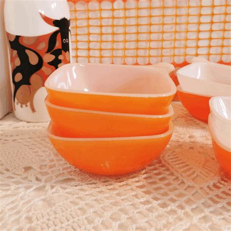 3 Retro Pyrex Bowls Vintage Recycled
