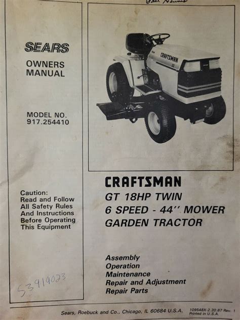 Sears Craftsman Garden Tractor Parts Fasci Garden