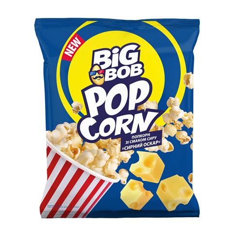 Попкорн BIG BOB 80г со вкусом сыра Сырный Оскар – Цена. Фото. Описание