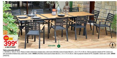 Promo Table Extensible Belize Chez Bricorama Icatalogue Fr