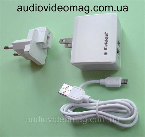 Купить Блок питания USB 5V 2.4A, два гнезда, вилка с плоскими ножками и ...