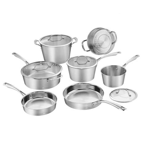Cuisinart 11 Piece Conical Stainless Steel Induction Cookware Set ...