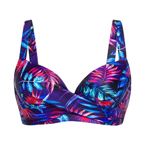 Generic Women Underwire Bikini Top Push Up Wrap V Neck Bathing Suit Top Padded Swim Bra 2025