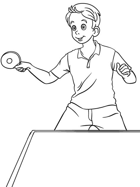 Table Tennis Adult Athlete Coloring Page Download Print Or Color