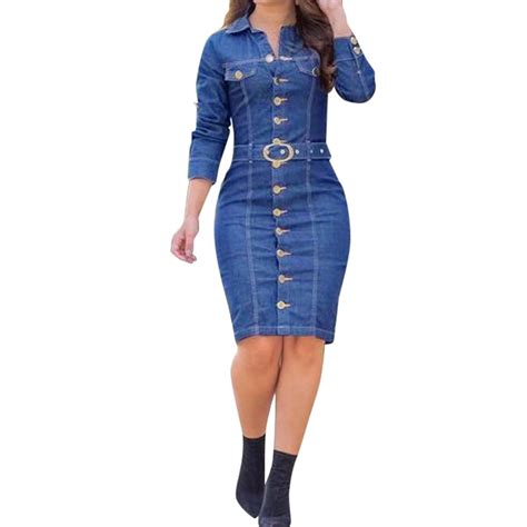 midi denim dresses for women 10