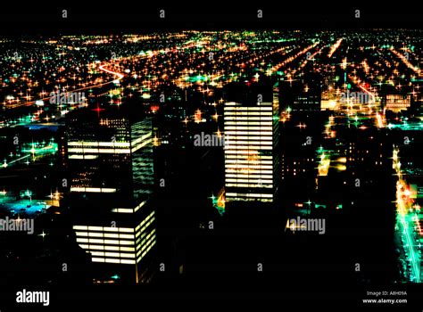 Night Aerial View Of Downtown Louisville Ky Stock Photo Alamy