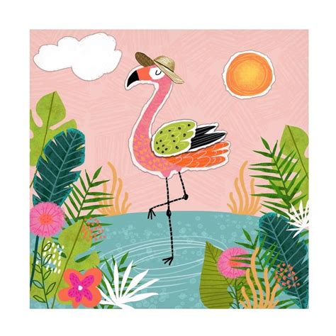 Tina Finn Flamboyant Flamingo Canvas Art Flamingo Wall Art Canvas