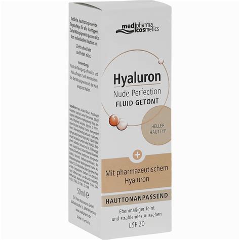Medipharma Cosmetics Hyaluron Nude Perfection Getöntes Fluid für Helle Hauttypen mit Lsf