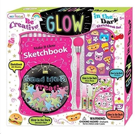 Hot Focus Glow In The Dark Sketchbook Set Sketch Book Glow In The Dark Candle Cards