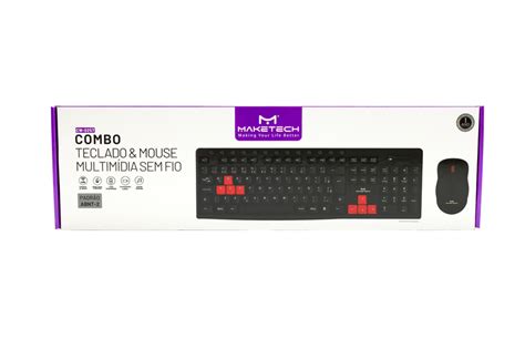 COMBO TECLADO MOUSE S FIO MOD CW 0257 MAKETECH