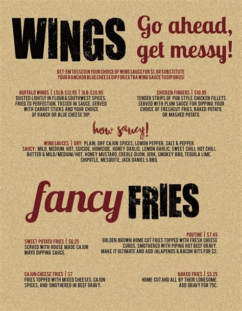 Magnums Bar And Eatery Menu On Behance