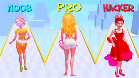 Noob Vs Pro Vs Hacker In Dress Up Run 3d Youtube