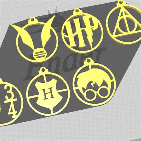 Archivo STL Llaveros Harry PotterModelo de impresión 3D para descargar