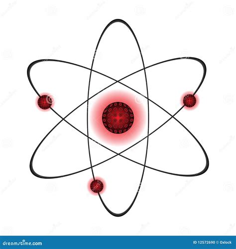 Atom vektor abbildung. Illustration von kern, chemikalie - 12572690
