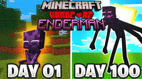 I Survived 100 Days As ENDERMAN In Hardcore Minecraft Hindi YouTube
