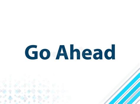 Go Ahead Modern Flat Design Blue Abstract Background Stock Illustration