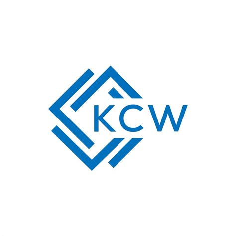 kcw letra logo diseño en blanco antecedentes. kcw creativo circulo ...