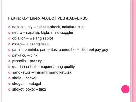 Understanding Filipino Gay Lingo PPTX