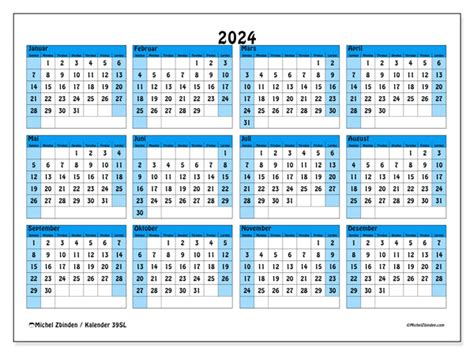 2024 Kalender For Utskrift 39sl” Michel Zbinden No