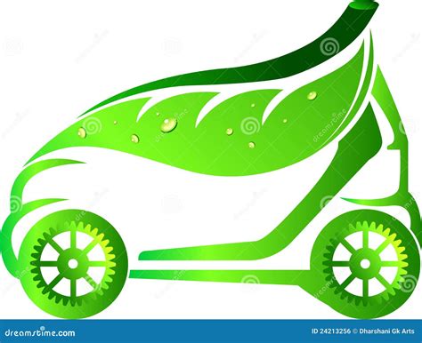 Leaf car stock vector. Illustration of icon, nature, modern - 24213256