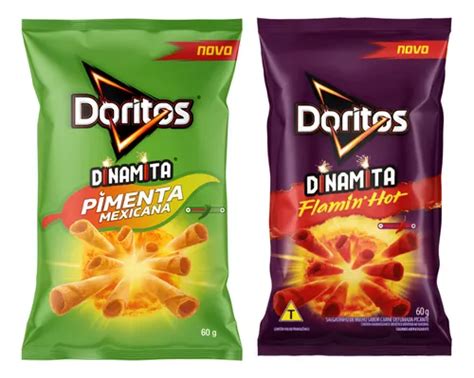 Kit 2 Salgadinhos Doritos Dinamita Flamin Hot E Pimenta Méxi MercadoLivre