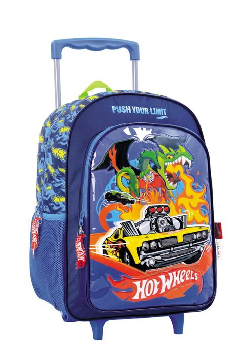 MOCHILA WABRO HOT WHEELS DRAGON CARRO COLORES