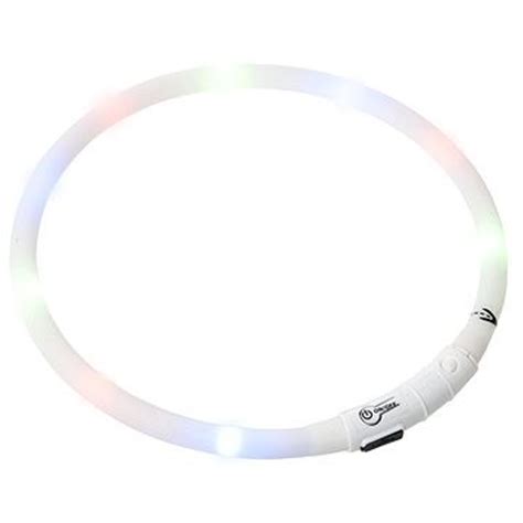 Светящийся ошейник для собак с LED подсветкой с зарядкой USB Белый от ...