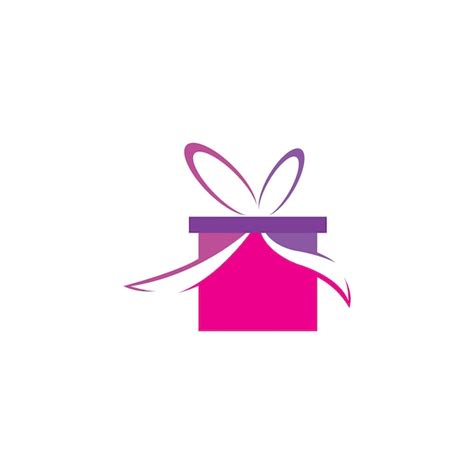 Geschenk Box Geschenk Shop Logo Symbol Vektor Premium Vektor