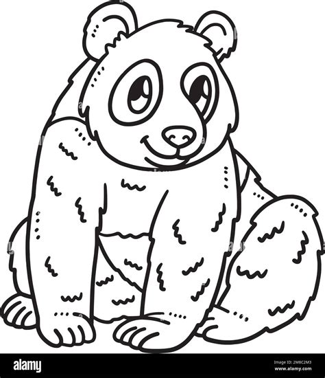Baby Panda Isolated Coloring Page For Kids Stock Vector Image And Art Alamy