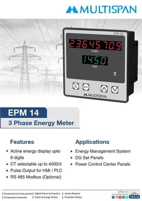 multispan epm  energy meter  piece multifunction meter
