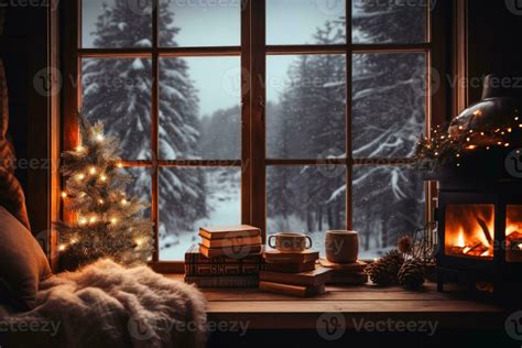 A cozy and warm christmas wallpaper.AI Generative 33266886 Stock Photo ...