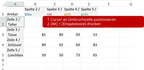 Zeilenumbruch Excel So Funktioniert S Mit Video