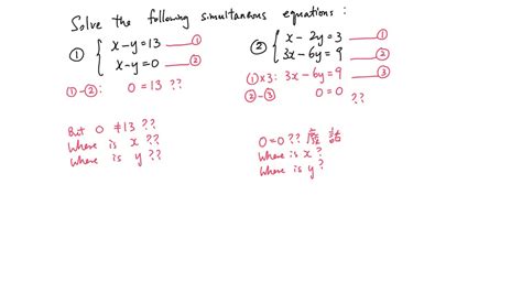 17 Linear Equation In Two Unknowns Special Cases Of Simultaneous