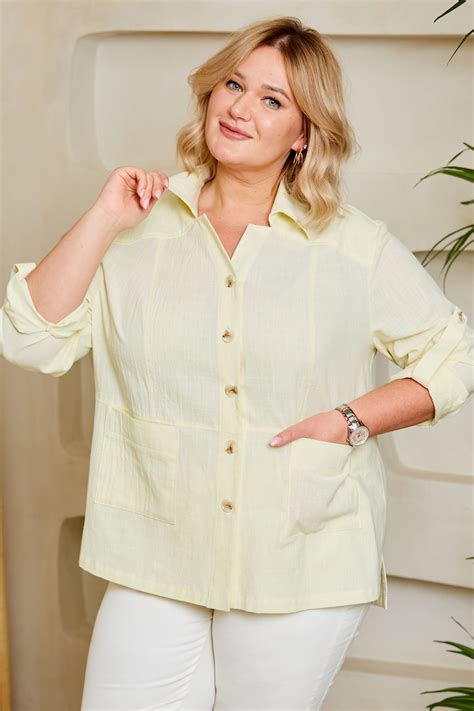 Блуза "Кешью" Желтый 223040 большого размера Intikoma (Интикома) купить ...