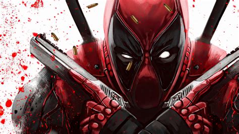 Deadpool Holding Two Guns Live Wallpaper