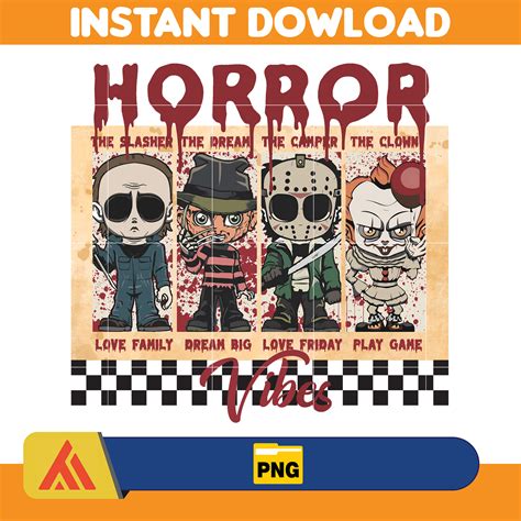Retro Horror Characters Png Designs Horror Movie Png Retr Inspire