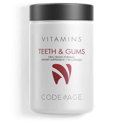 Codeage Teeth & Gums Vitamins + Oral Probiotics Supplement for Mouth ...