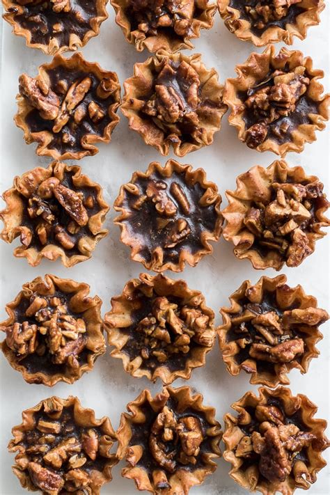 Mini Pecan Pie Bites Phyllo Shells Peanut Butter Chocolate