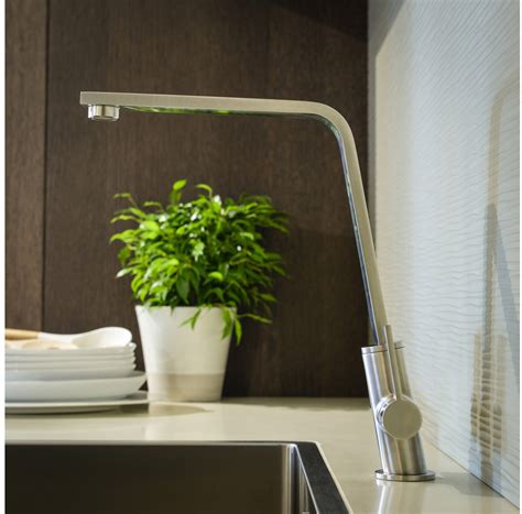 Abode Linear Flair Monobloc Mixer Tap Brushed Nickel Abode Kitchen