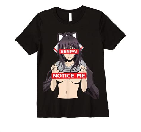 Trends Lewd Hentai Notice Me Senpai Sexy Undressing Anime Girl T Shirts Sweatshirt Tees Design
