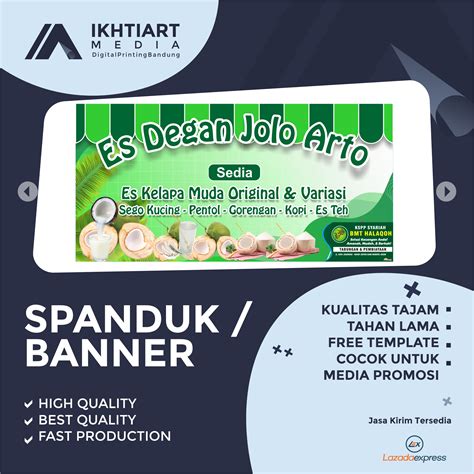 Spanduk Banner Backdrop Es Degan Kelapa Muda 150X75 Lazada Indonesia