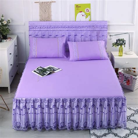 Стеганое покрывало, хлопок, постельное белье, юбка и простыня, два в ...