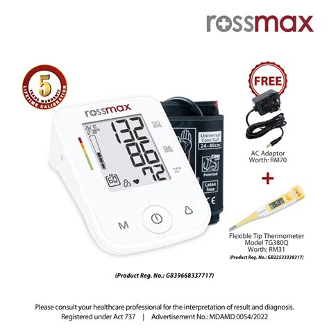 Rossmax Automatic Blood Pressure Monitor Arm Model X3
